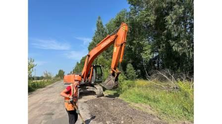 В Севском районе Брянской области по нацпроекту идет капремонт дороги до Заулья