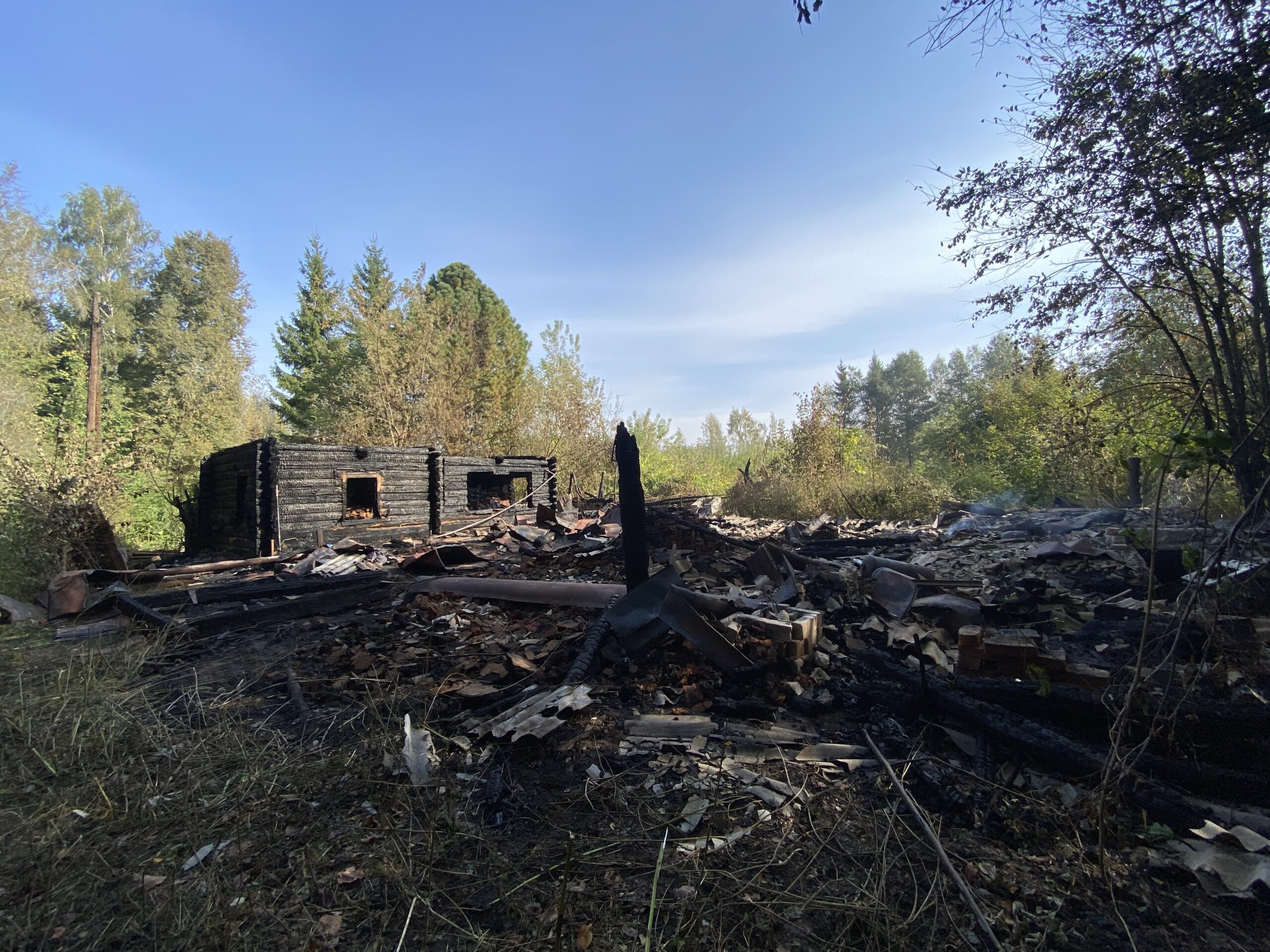 В с. Новые Чешуйки Мглинского района во время пожара сгорел  жилой дом
