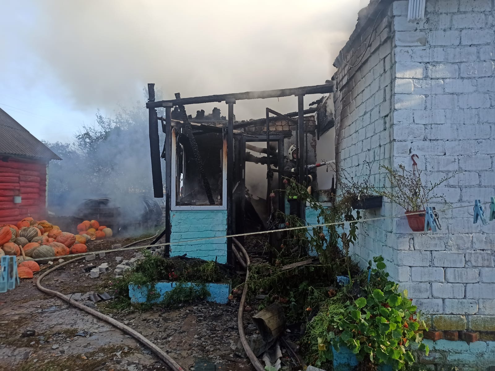 В мглинской Дивовке пожар вспыхнул в жилом доме