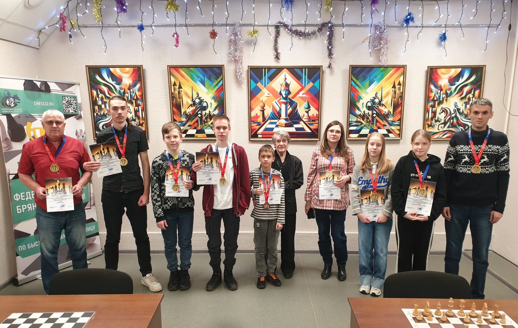 Мглинчанин Владимир Бельцев стал обладателем первого места по блицу на Кубке Федерации шахмат Брянской области