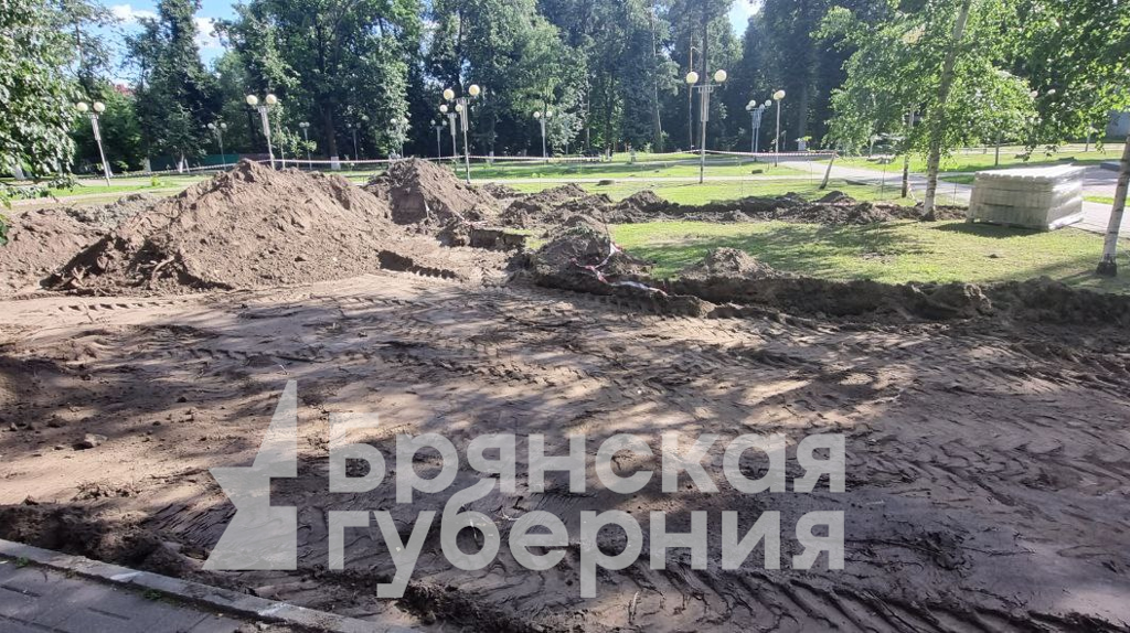 В роще лесные сараи в Брянске готовят площадку под памятник пограничникам