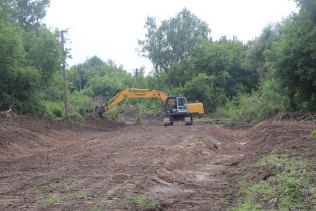 В деревне Старая Романовка ремонтируют участок улицы Заречной