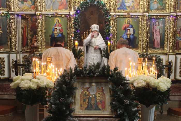 Праздничное богослужение в Успенском храме г. Мглина