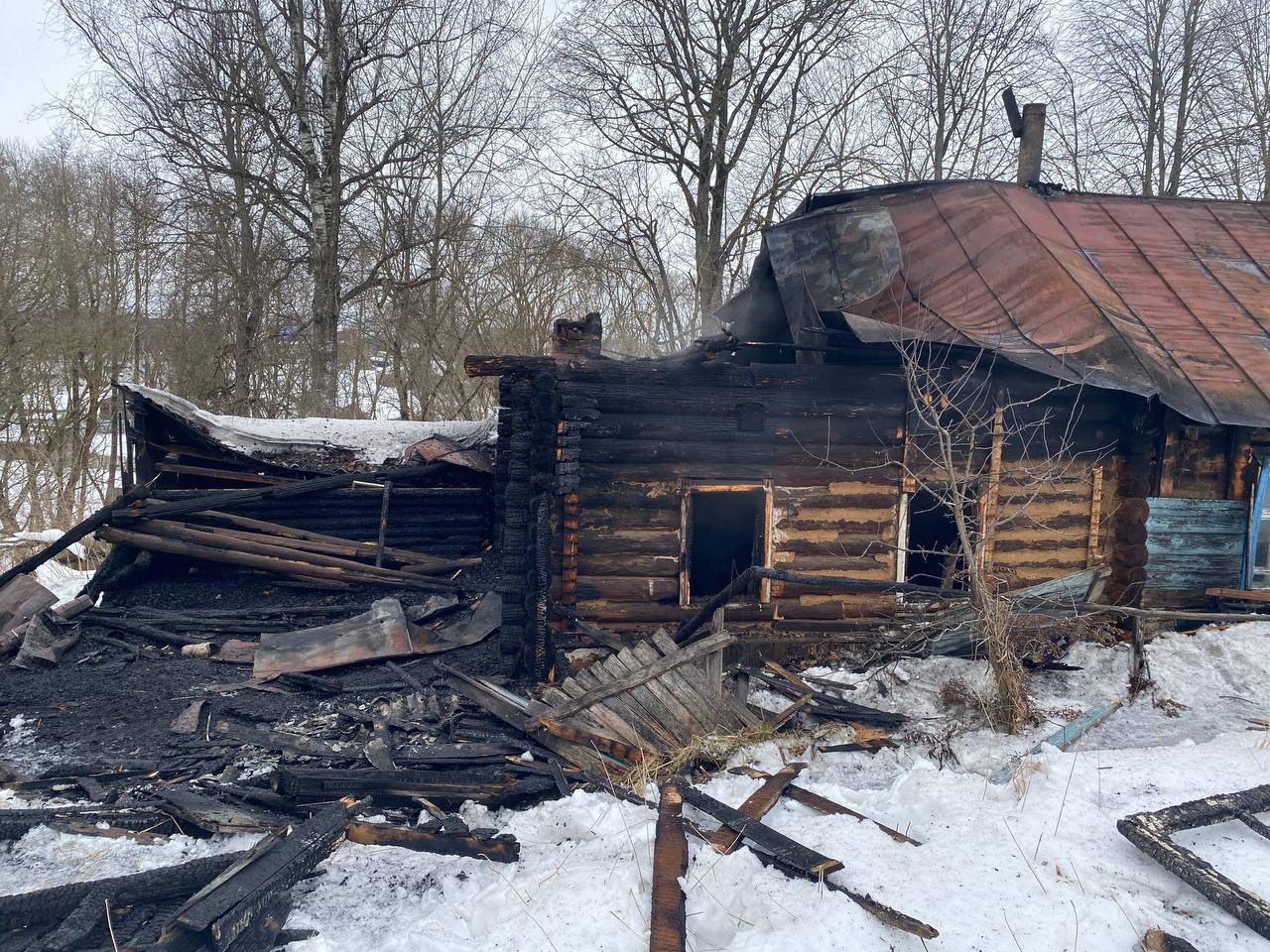 В Мглине сгорел частный дом